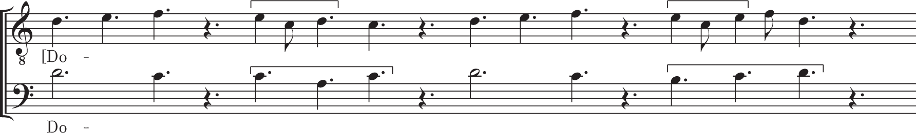 Example a, substitute clausulae from Viderunt omnes.