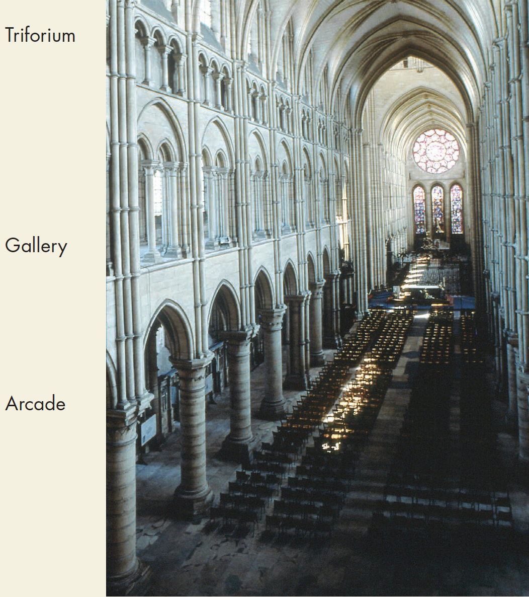 An interior view of the Notre Dame de Laon.