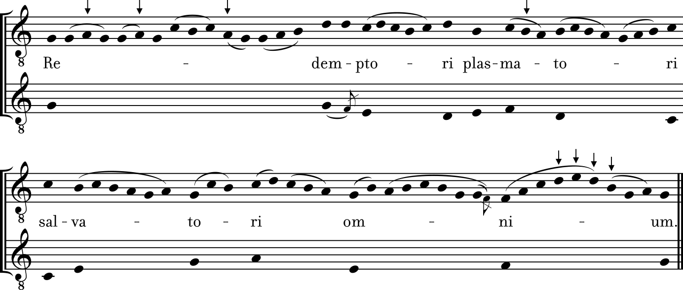 The second verse of Jubilemus, exultemus.