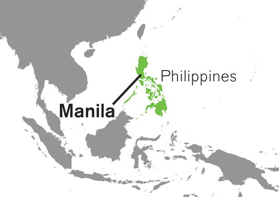 Map 1.1 is titled “Manila, Philippines” and focuses on Southeast Asia.