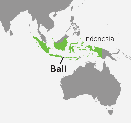Map 2.1 is titled Bali. It focuses on Oceania.