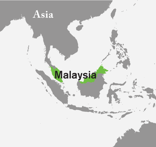 Map 2.2 is titled Malaysia and focuses on Southeast Asia.