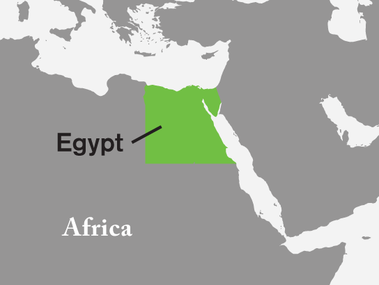 Map 2.3 is titled Egypt. It focuses on the northeast corner of Africa and southwest corner of Asia.