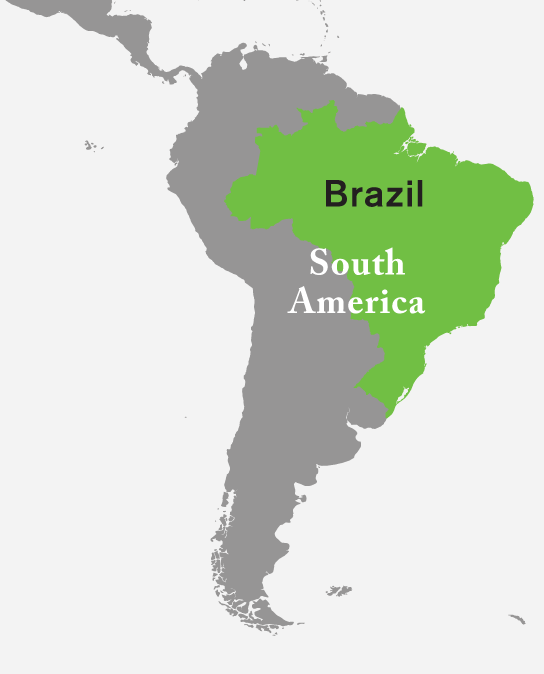Map 3.1 is titled Brazil and focuses on South America.