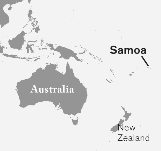 Map 3.4 is titled Samoa and focuses on Oceania.