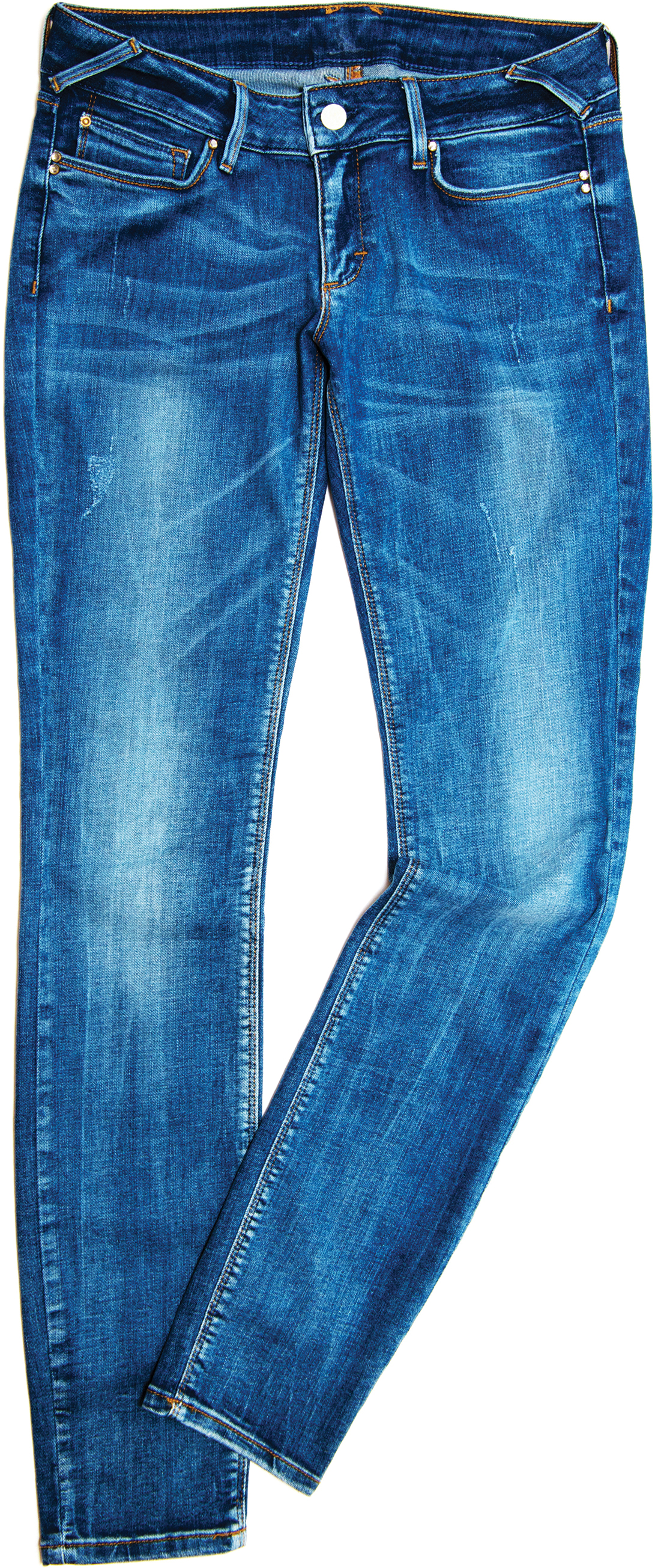 A pair of blue jeans.