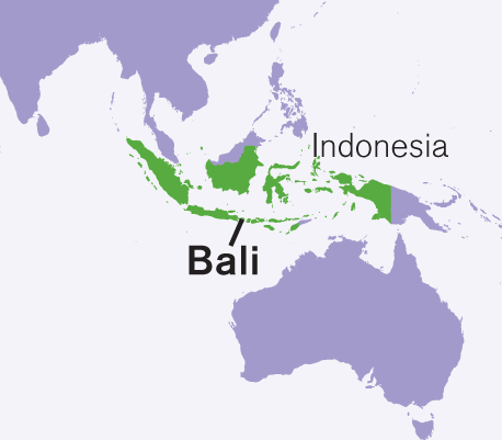 Map 2.1 is titled Bali. It focuses on Oceania.