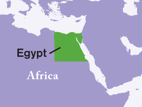 Map 2.3 is titled Egypt. It focuses on the northeast corner of Africa and southwest corner of Asia.
