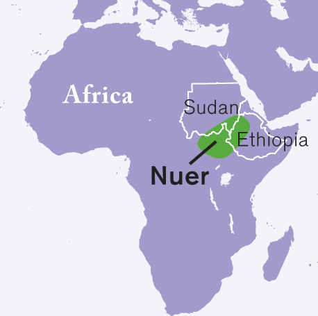 Map 3.3 is titled The Nuer Region of East Africa. It focuses on Africa.