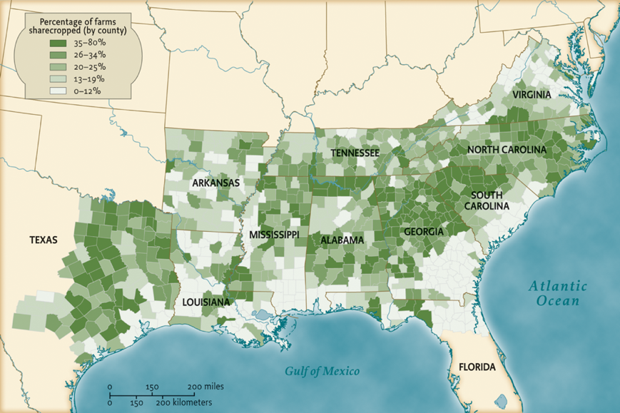Sharecropping in the South, 1880