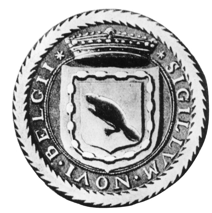 The seal of New Netherlands, adopted by the Dutch West India Company in 1630, suggests the centrality of the beaver trade to the colony’s prospects. Surrounding the beaver is wampum, an Indian currency.
