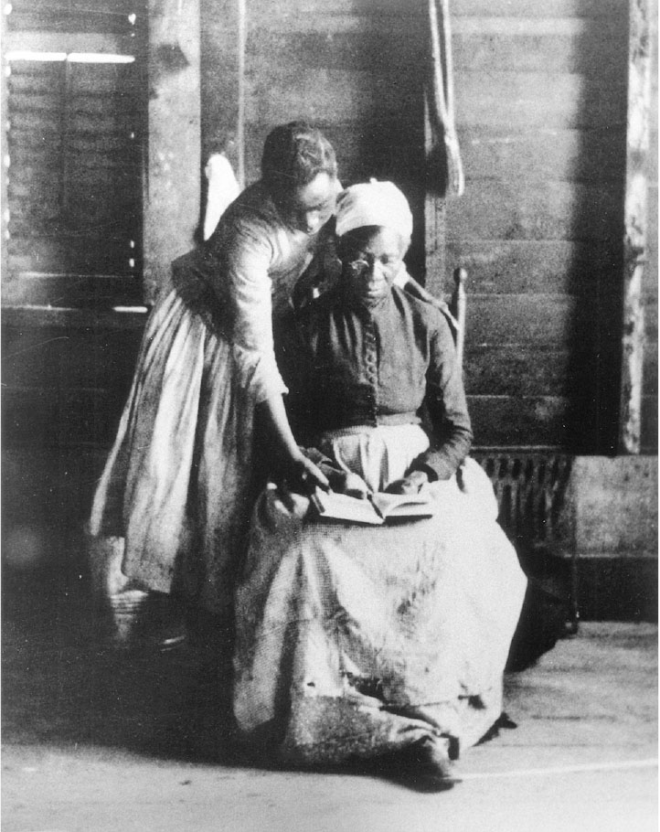 Mother and daughter reading, Mt. Meigs, AB (Rudolf Eickemeyer, 1890)