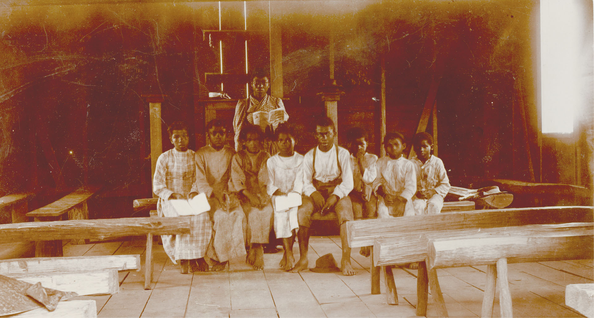 Black students in classroom