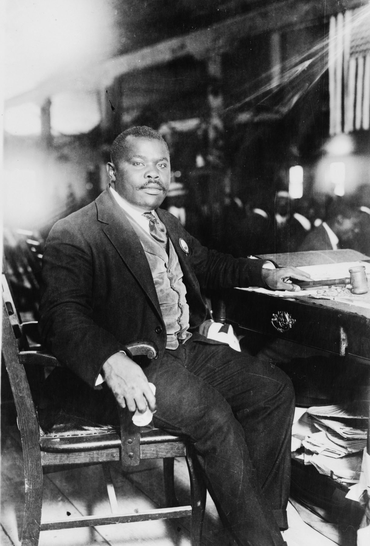 Photograph of Marcus Garvey.