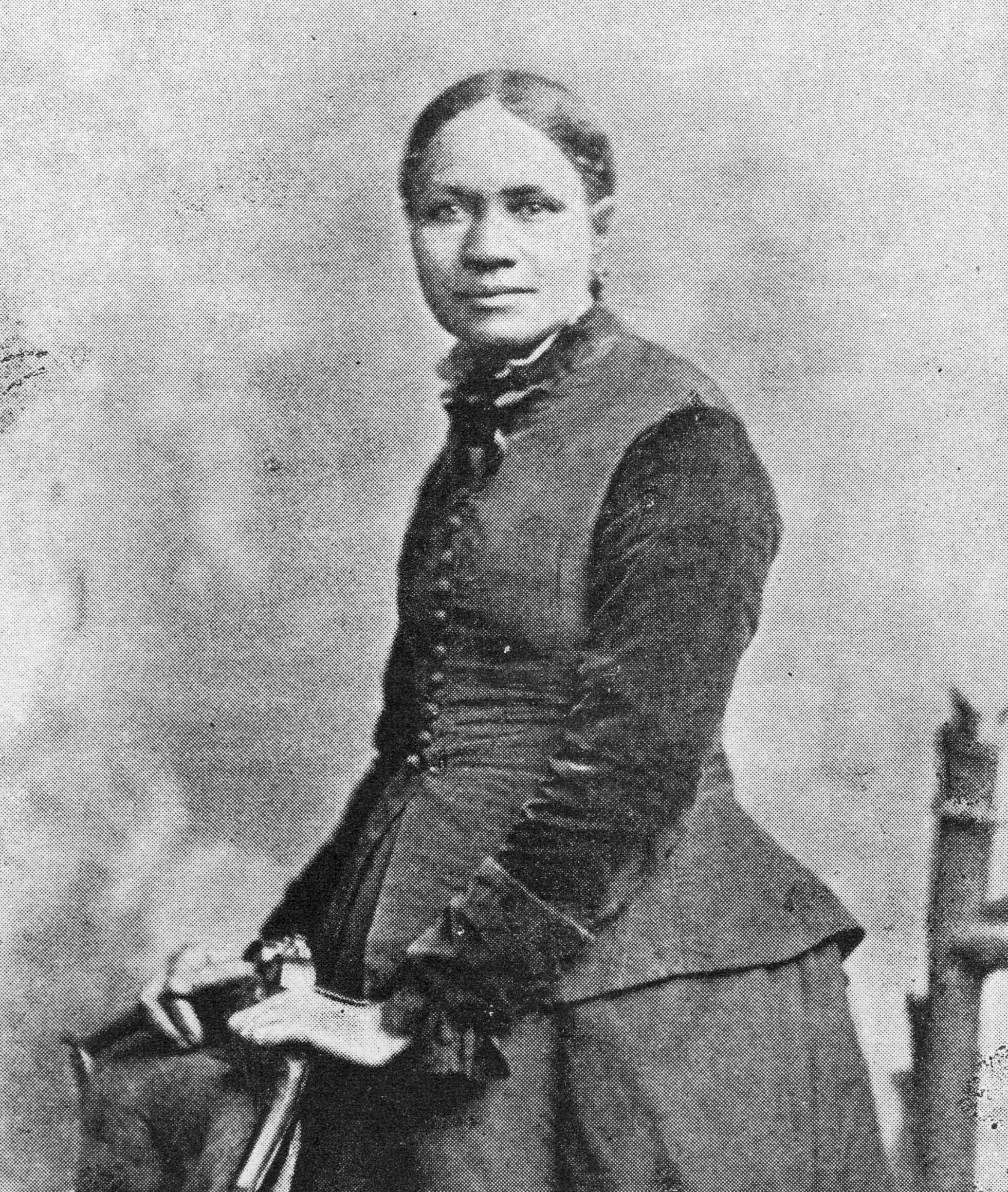A black-and-white photo of Frances Ellen Watkins Harper.