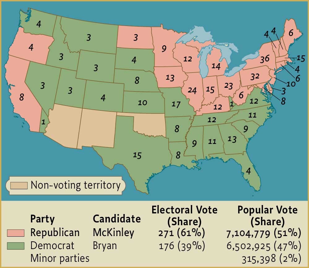 U.S. election map showing Republican, Democratic, and Constitutional Union party results by state.