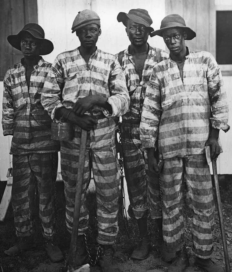 A group of Florida convict laborers.