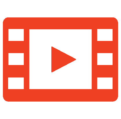 A red video icon