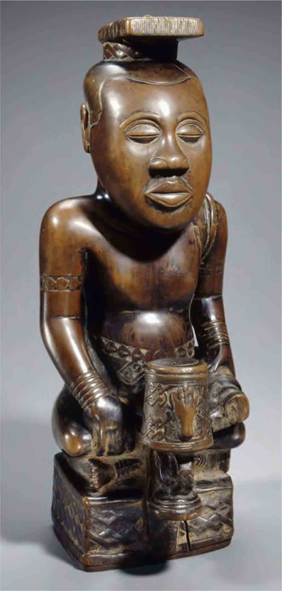 Carved wooden figure.