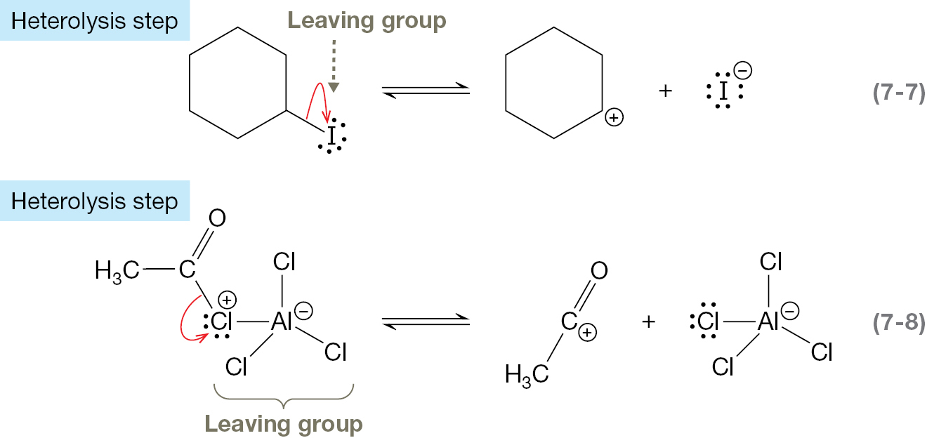 Heterolysis Example 7.3 Bond-Forming (Coordination) and Bond-Breaking (Heterolysis) Steps