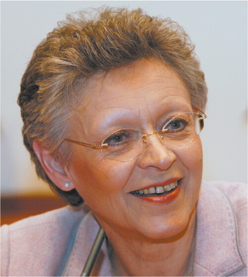 A photo of Francoise Barre Sinoussi.