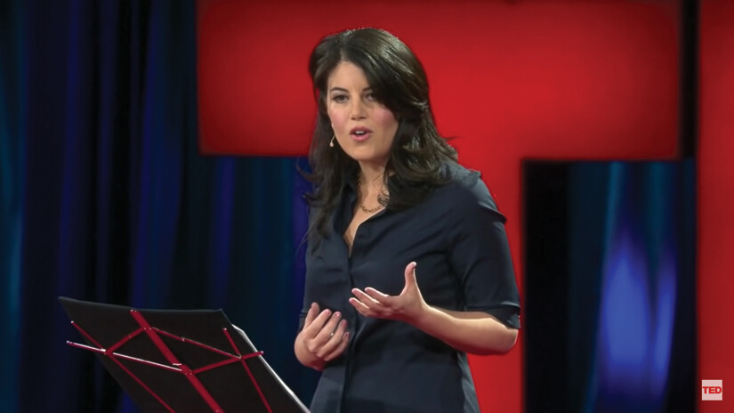 A snippet of the near end portion of Monica Lewinsky’s TED talk event in Vancouver.
