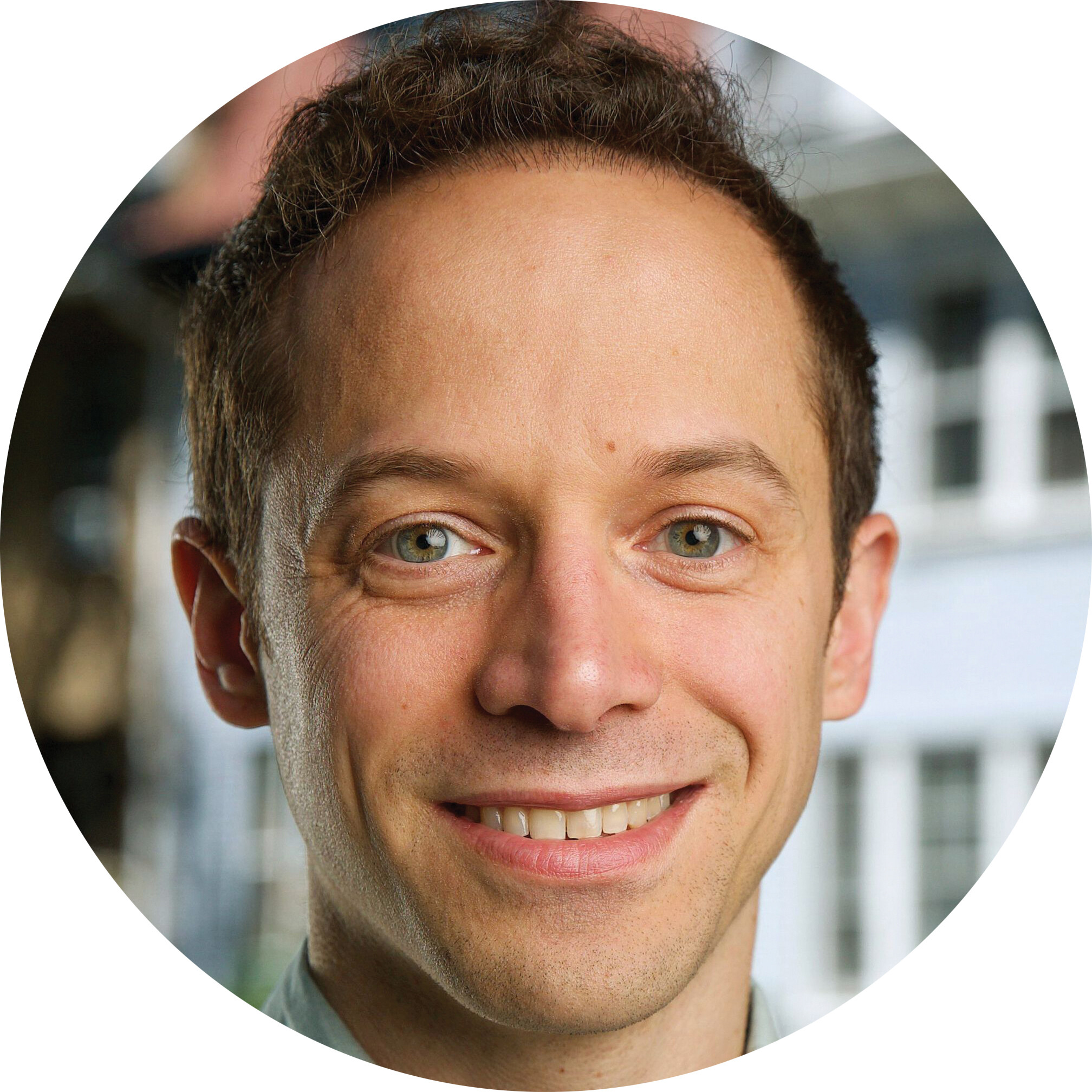 A close-up portrait of David Epstein.