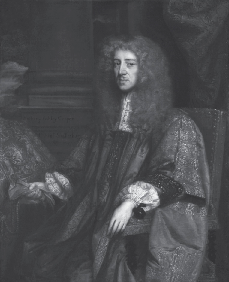 A portrait of a man wearing an elegant robe sits in a chair.