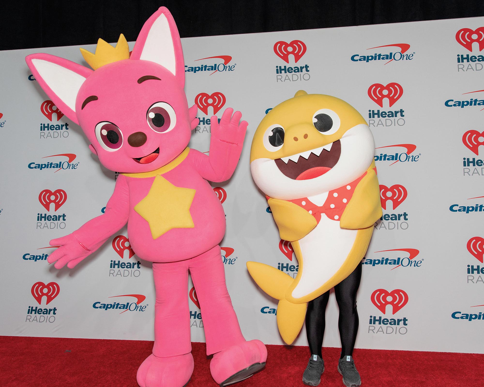 Two characters from the baby shark video.