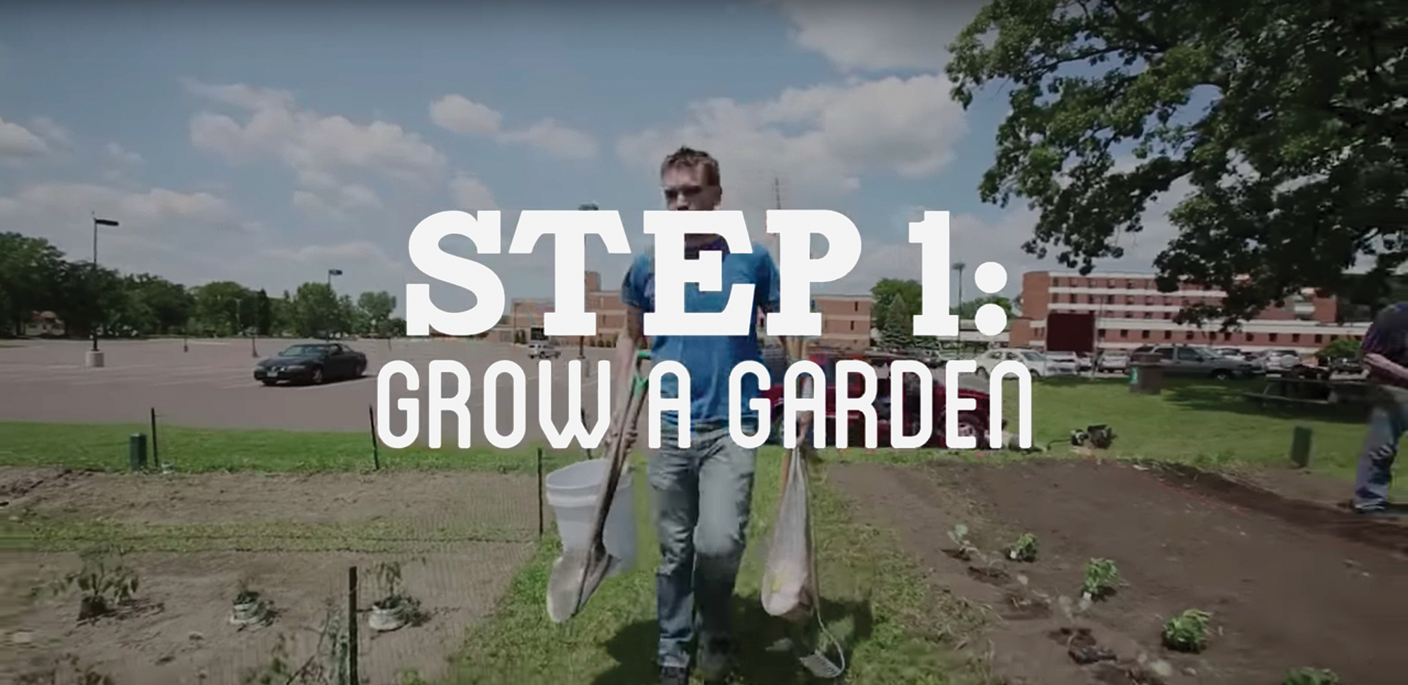 Video still. Step 1 in making a sandwich from scratch is Grow a Garden.