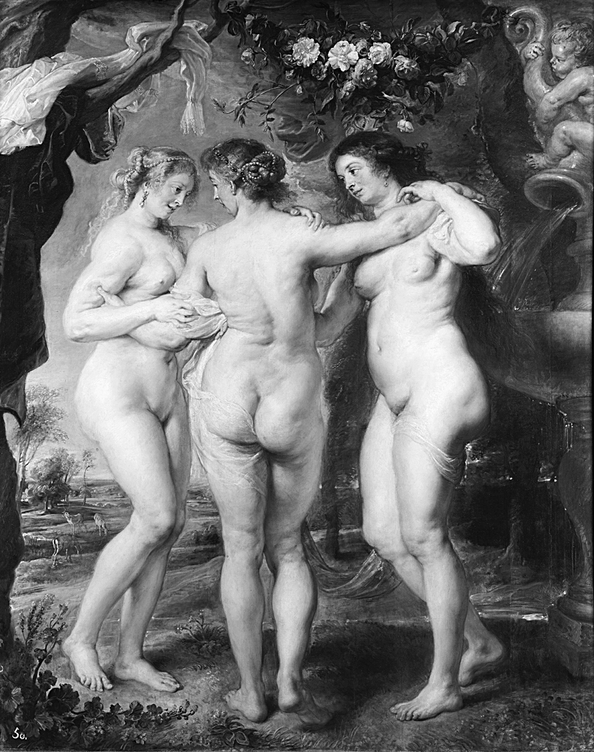 A painting of <i>The Three Graces</i>.