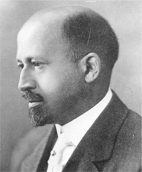 A black-and-white side portrait of a Black man.