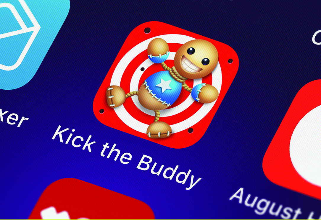 Figure 2.1 is a screenshot of the Kick the Buddy app.