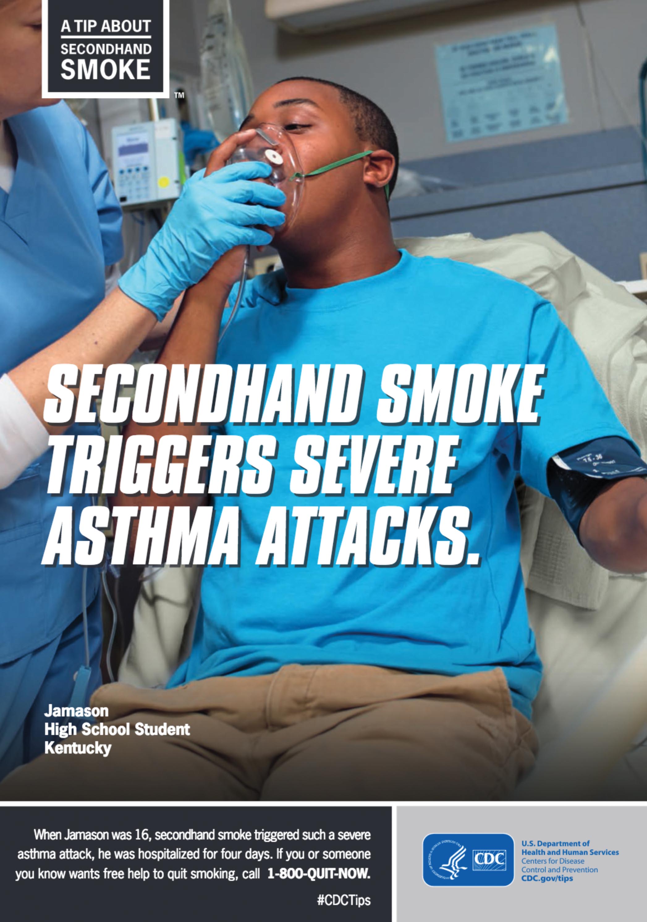 An ad poster on the ill-effects of secondhand smoking.