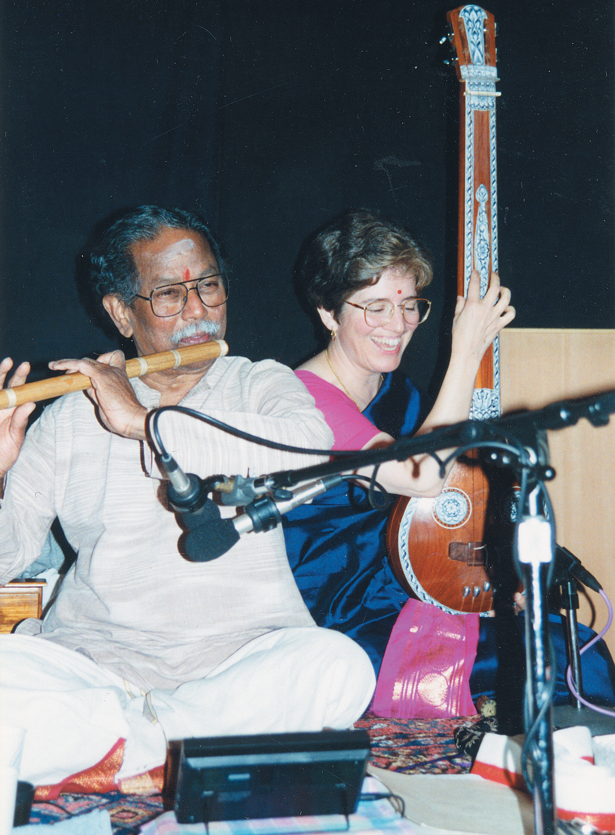 T. Viswanathan, the accomplished South Indian flutist heard playing and singing in Listening Guide 34.