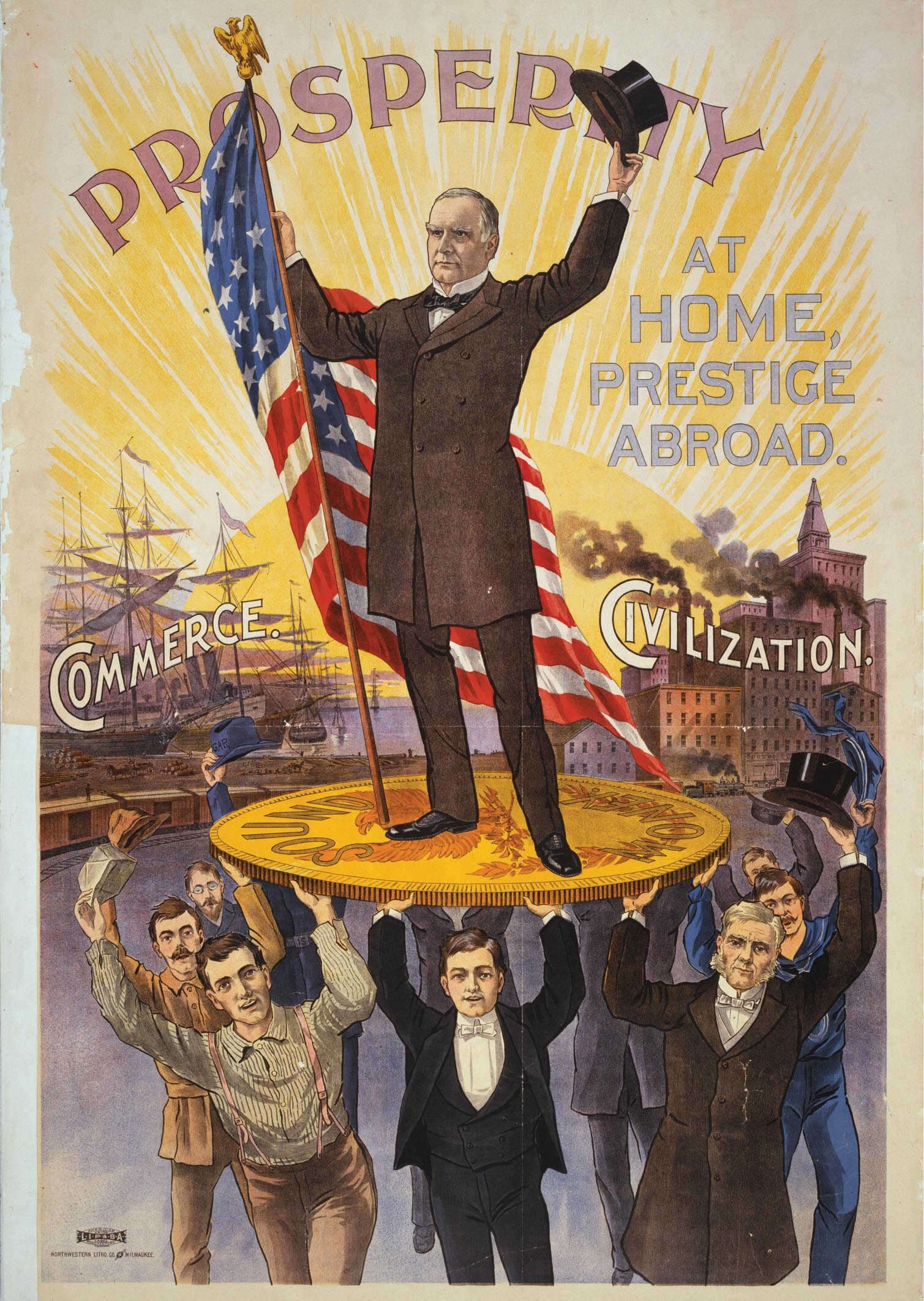 A color poster for the McKinley campaign.