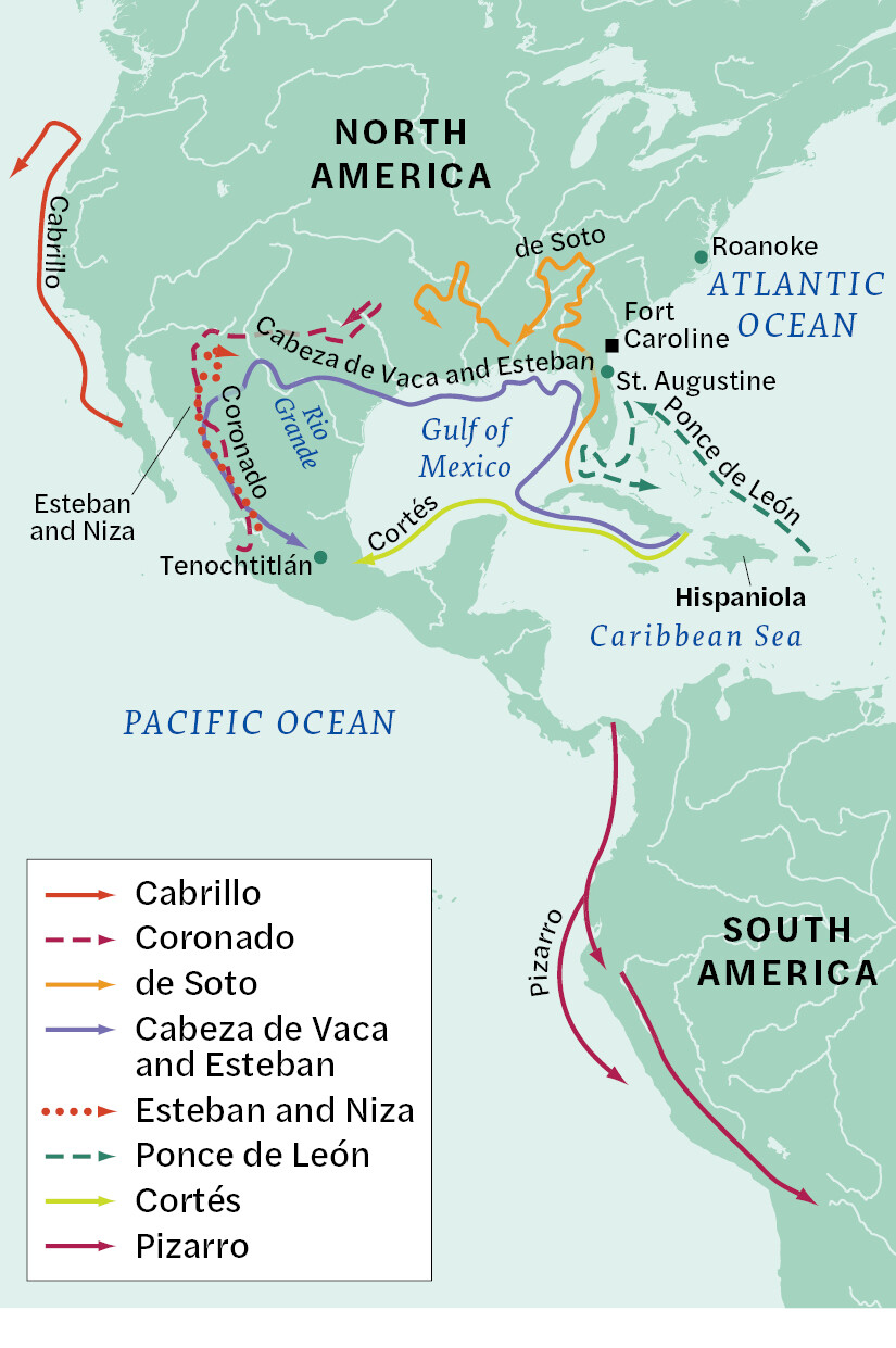 Hernan Cortes Routes Taken