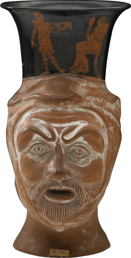 The Greek Perspective The face of a terrified Persian soldier on the body of this drinking cup, made in Athens between 410 and 400 BCE, commemorates Athenian victory in the Persian wars. On the rim, a Persian servant ministers to her Greek mistress.