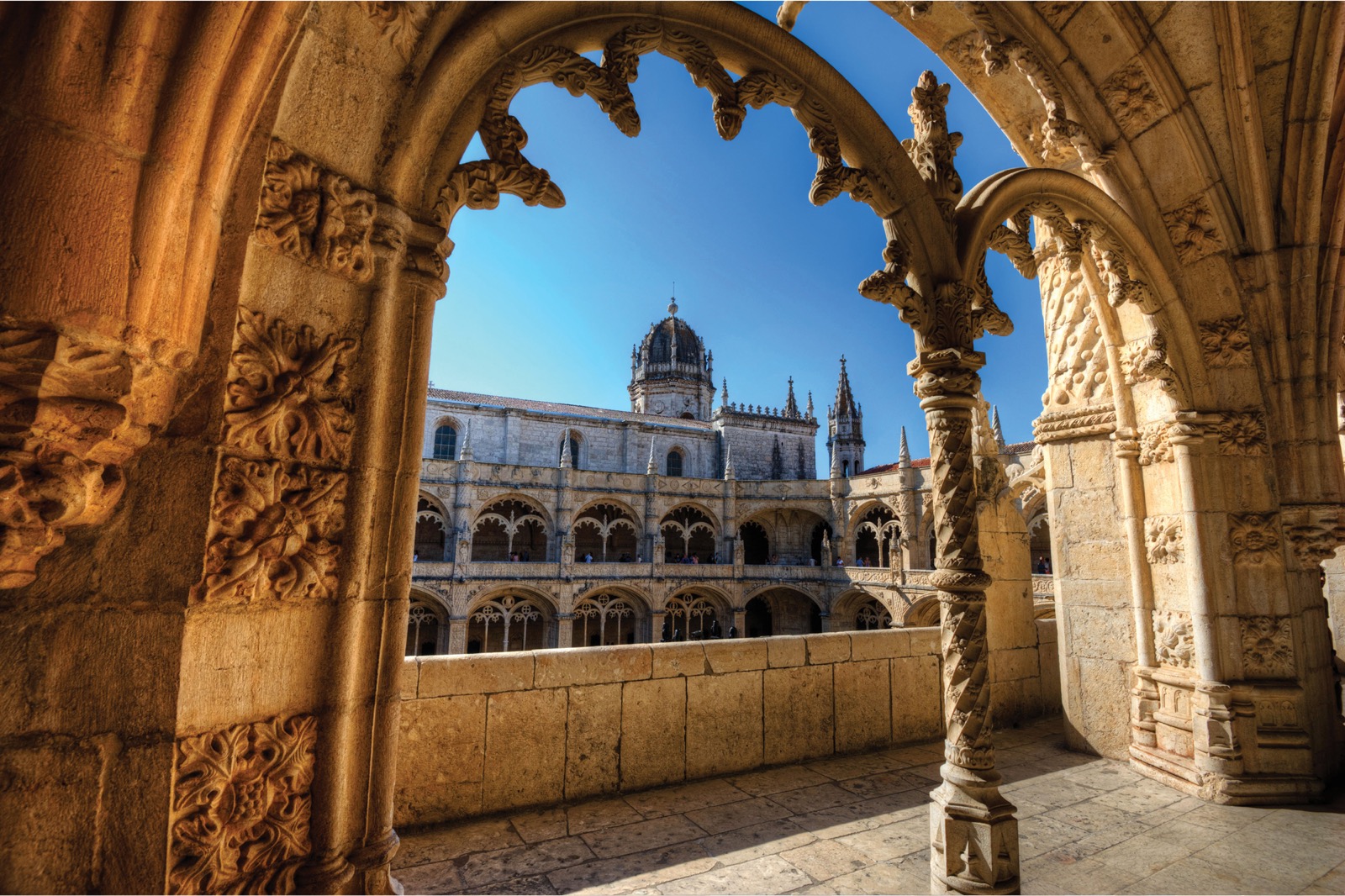The interior of the Jeronimos Monastery.