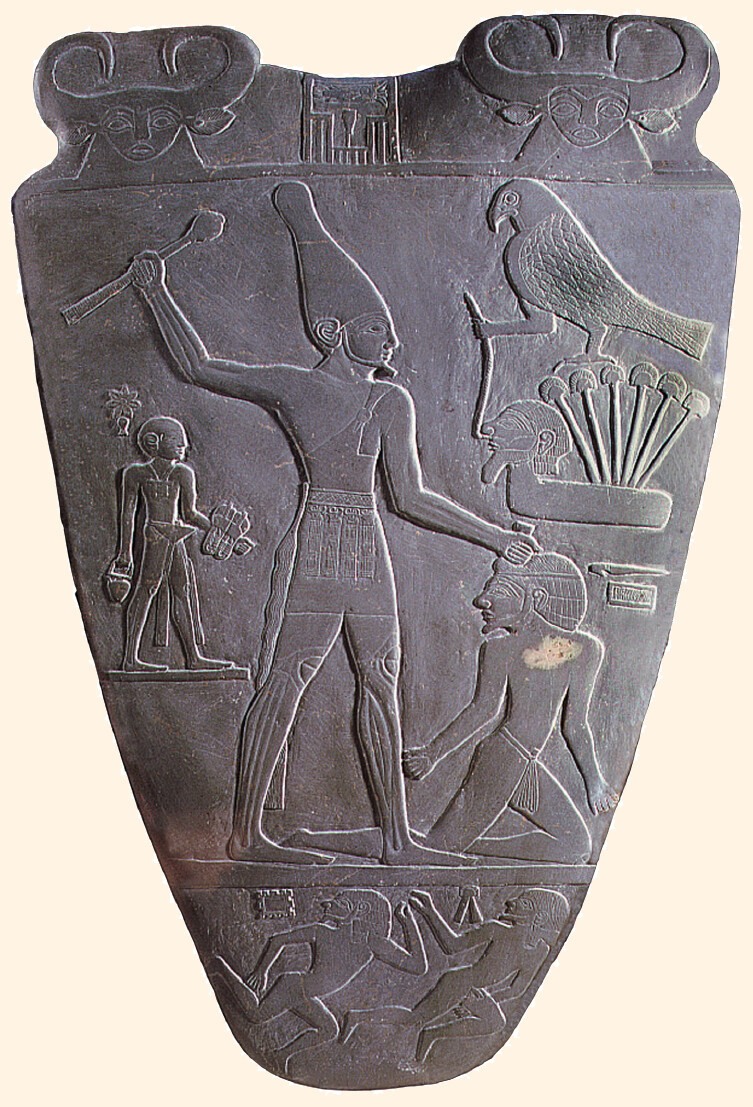 One side of the Narmer palette.