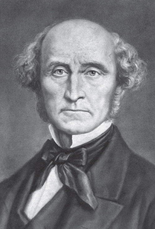 A portrait of John Stuart Mill.