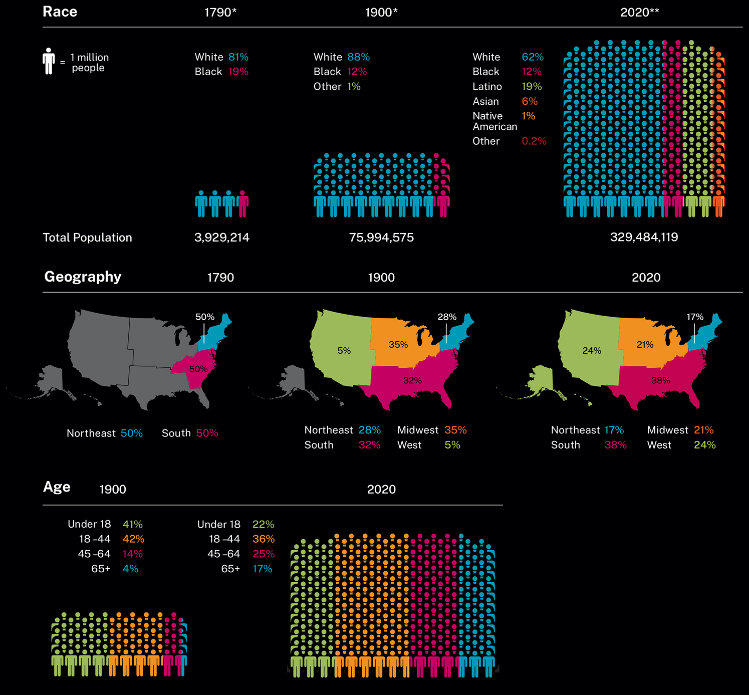 A Who Are Americans? infographic