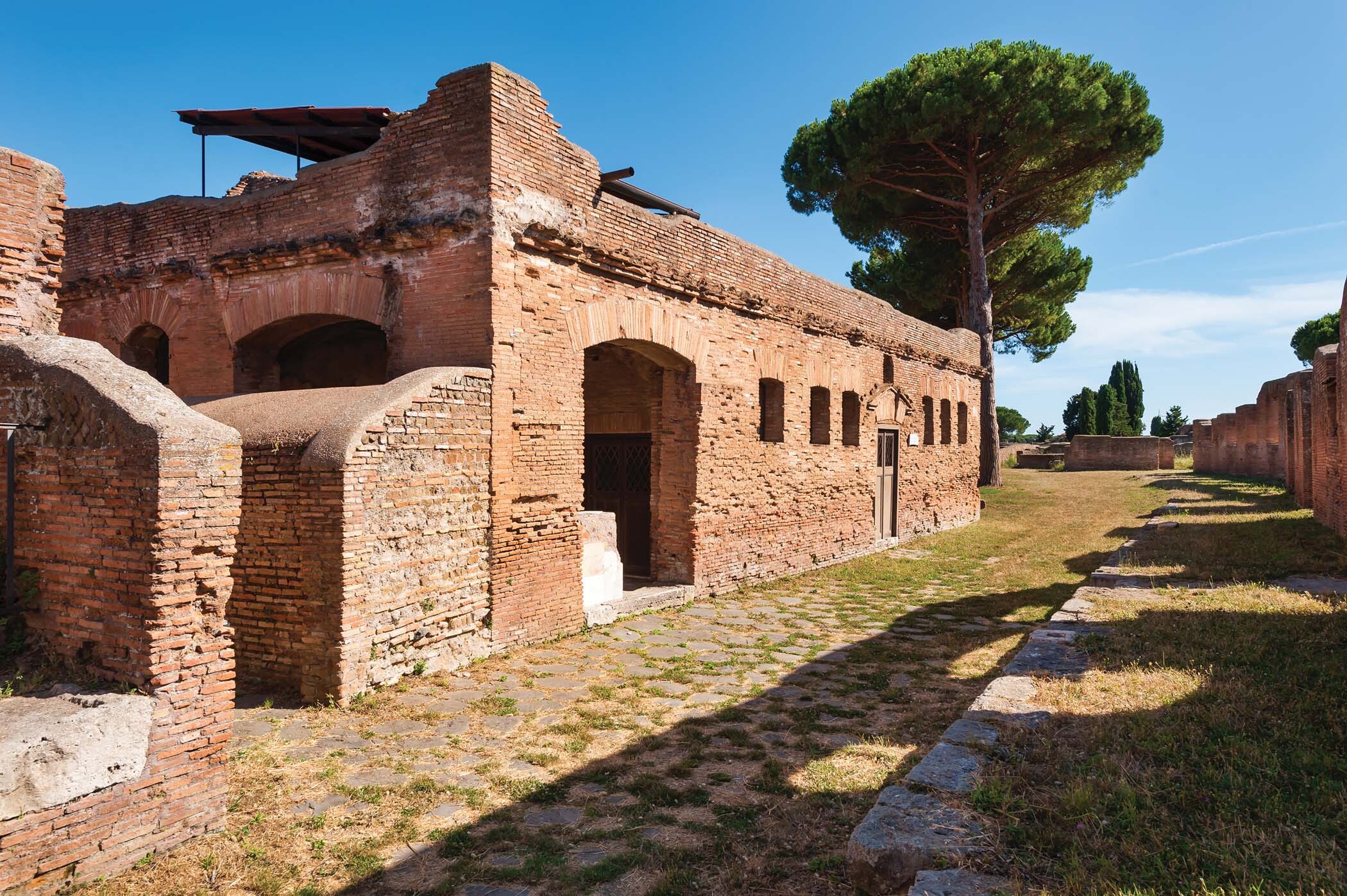 A photo of an excavated Roman town.