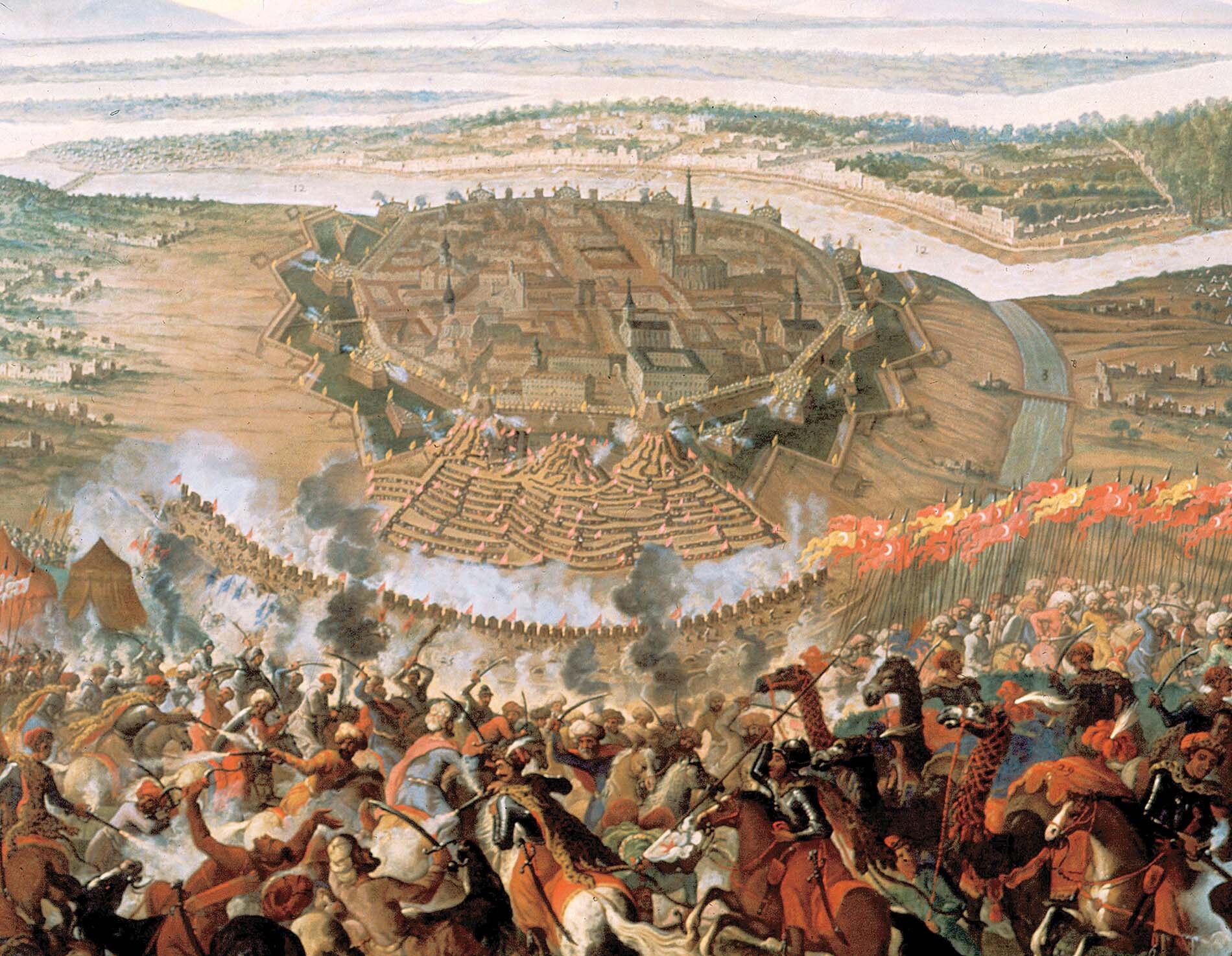 A painting of the siege of Vienna.