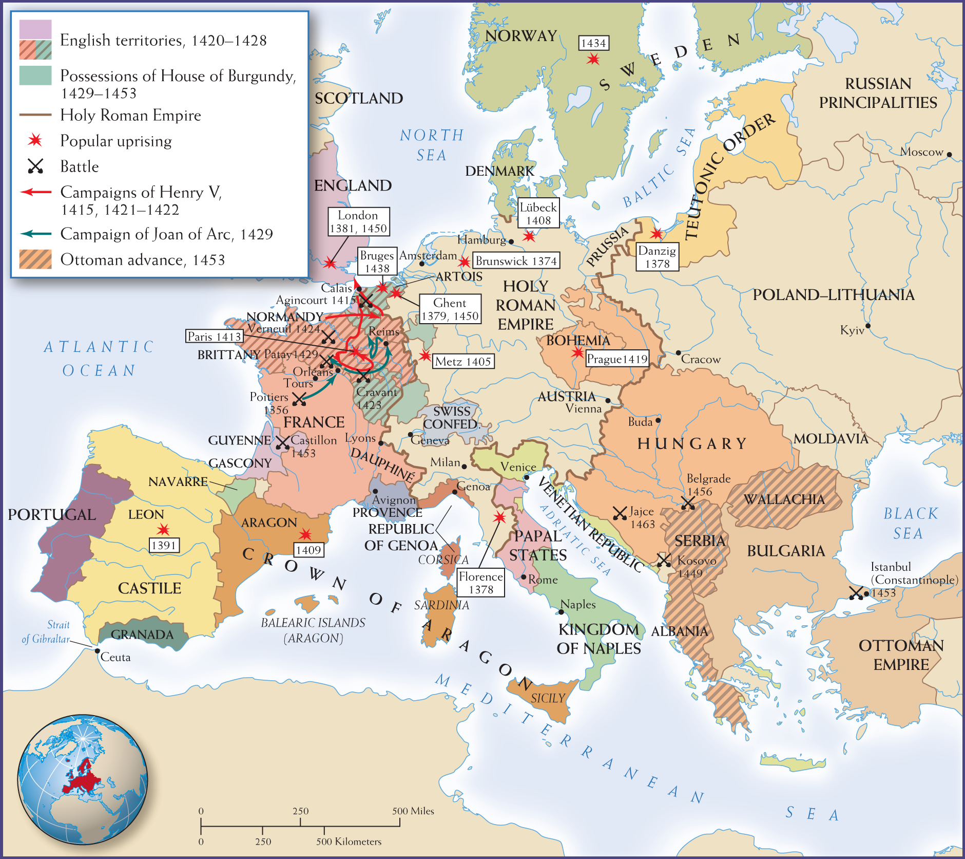 Map 11.3 is titled Western Christendom, 1400-1500.