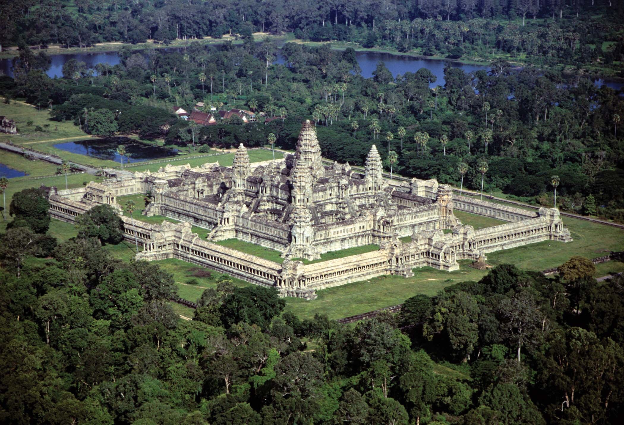 A bird’s eye view of Angkor Wat.