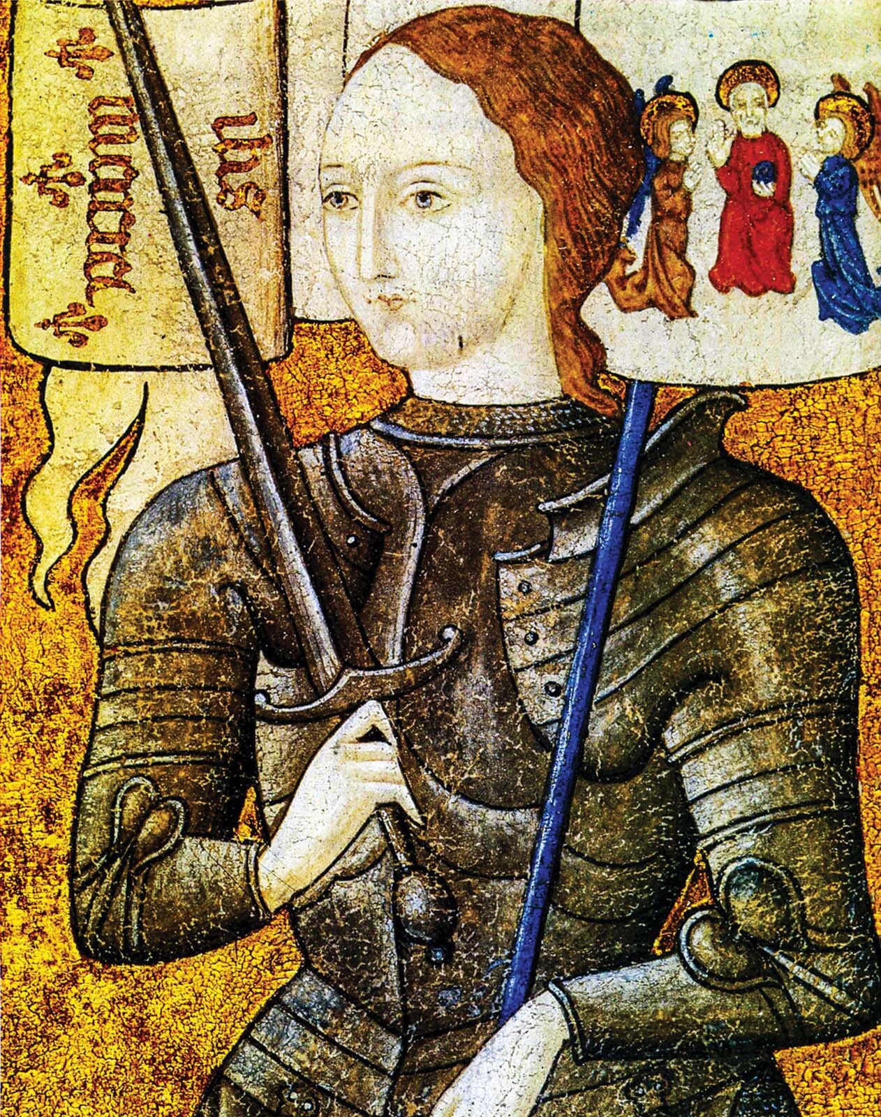 A portrait painting of Joan of Arc.