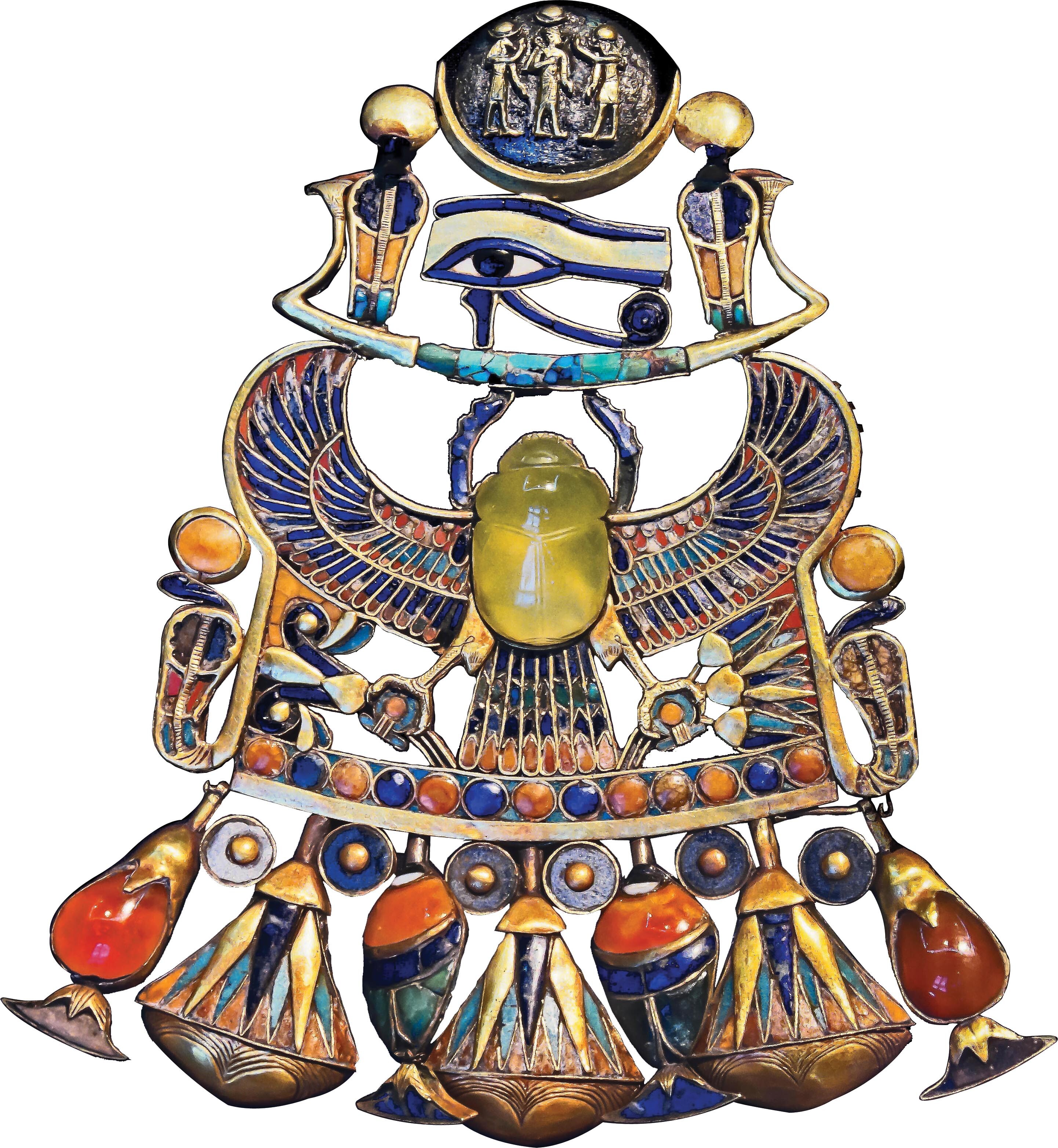 An ancient Egyptian chest amulet.