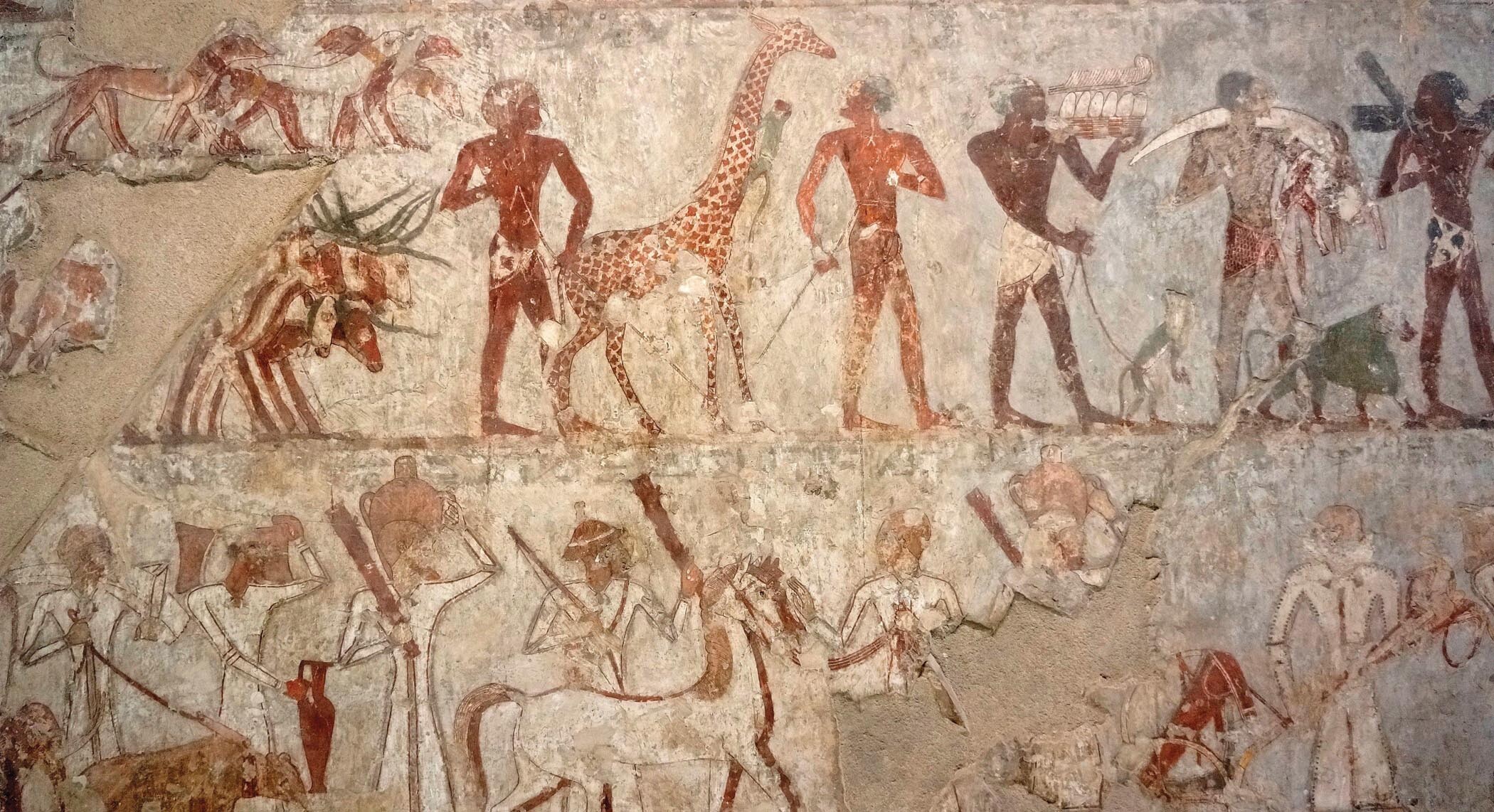 A painting of the parade of foreign peoples.