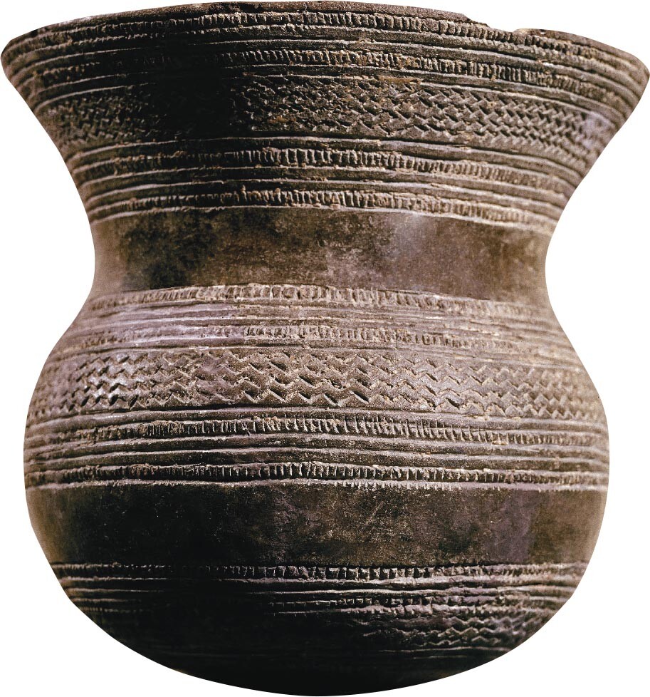 A Bell Beaker pottery vessel.